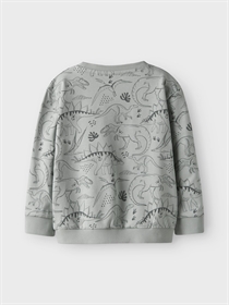 NAME IT Sweatshirt Vermo Aqua Gray Tone Dino